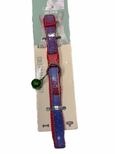 Collar para gato universo morado 2 Collar ajustable para gato