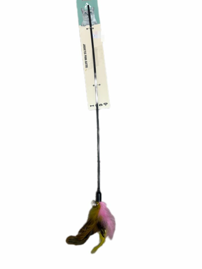 Varita para gato con pluma