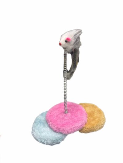 Juguete para gatos Juguete de resorte con ratón para gato