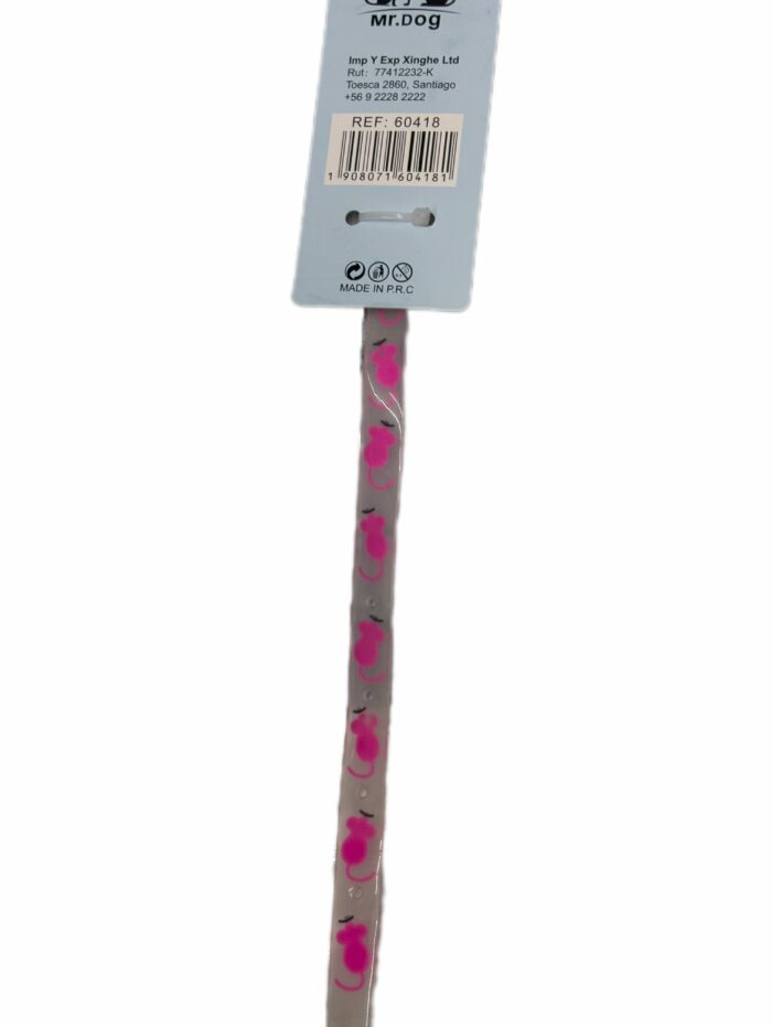 collar de raton para gato rosa Collar fluorescente para gato